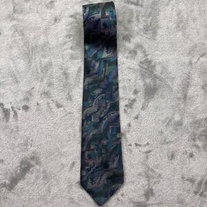VTG Roland Geometric Abstract Pattern Silk Blend Necktie Made in West Germany